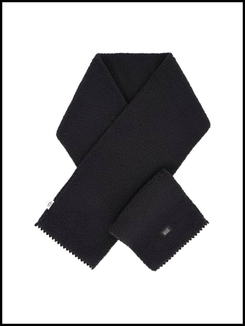 UGG Scalloped Scarf - Plush Fleece, 78" Long Winter Wrap
